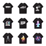[HdGaBv] フォートナイト Tシャツ 半袖 馬 妖怪ハンター 丸首 コットン 夏用トップス ゆったり カジュアル ゲーム周辺 Cosplay 日常着 男女兼用 (XL,色8)