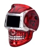 XtremepowerUS Auto-Darkening Solar Powered Welding Helmet (Red Skull) by XtremepowerUS