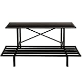 鉄の芸術の花の棚バスルームの収納ラックキッチン仕上げフレーム屋外の植木鉢管理フレーム屋内屋外花のポットラック2層フラワーラック