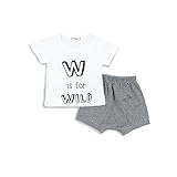 ベビー服 男の子 ボーイズ 半袖Ｔシャツ+ストライプショートパンツ コットン製 2点セット (80)