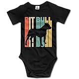 Dog Vintage Style PitBull Bulldog 赤ちゃんの半袖カバーオール赤ちゃんの下着新生児の男の子の下着