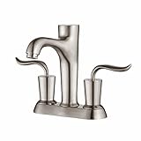 Kraus FUS-13802BN Coda Centerset 2-Handle Bathroom Faucet 4 Brushed Nickel [並行輸入品]