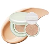 【BLANC ブラン公式】 皮脂ゼロエアフィットクッション ファンデーション セミマット 敏感肌用 超密着ベースメイク (21N-IVORY)