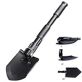 折りたたみ式のショベルとホーイハイキング、狩猟、釣り、ガーデニング、キャンプ、バックパッキング、緊急黒のための多彩なコンパクトなパーフェクトサイズ