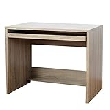 家具の赤や 足元収納付き 省スペース パソコンデスク オーク