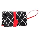 Lovoski ベビー　収納ポケット　折り畳み　防水　おむつパッド　取替えマット　パッド　全3色 - ブラック