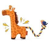 AUSCAT 小型犬 中型犬 犬おもちゃ ロープ 噛むおもちゃ 犬用ぬいぐるみ 音が出る ひっぱりっこ 子犬 キリン