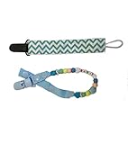 【Lilie】 可愛い おしゃぶり ホルダー 2個 セットマルチ クリップ 新生児 無毒 ビーズ リボン 歯固め ベビーカー お出かけ 落下防止 紛失防止 全8種類 (OH-02)