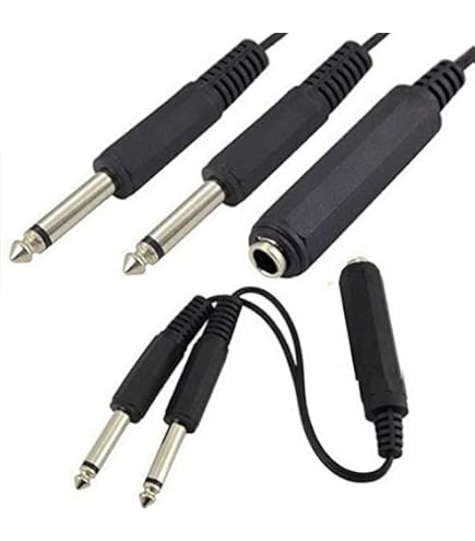 Amazon | AKNPMHT オーディオ変換ケーブル 2*6.35MM モノラル標準