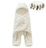 サク タスケ （sac taske） ベビー おくるみ ＆ 靴下 セット 赤ちゃん 新生児 あったか (ベージュ)