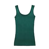 Bronze Times(TM) Womens Sexy Tight Soft Cotton Tank Top (Deep Green) [並行輸入品]