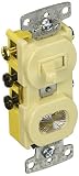 Hubbell Wiring Systems RC309I tradeSELECT Three Way Combination Toggle Switch with Pilot Light Clear