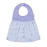 食事用スタイ エプロン かわいいデザイン　 保育園にもピッタリ ベビー 赤ちゃん 男の子 女の子 お食事エプロン よだれかけ (パープル＋雨)