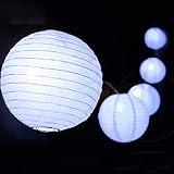 Jimeng　イルミネーション　ソーラー　ランタン　提燈　イルミネーション　ソーラーストリングライト　アウトドア照明　IP65防水　led20　ホワイト