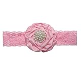 Domybest　ベビー ヘアバンド フラワー　レース　柔らかい　キッズ 子供 カチューシャ 髪飾り ヘアアクセサリー　女の子 新生児 赤ちゃん 出産祝い 内祝い お宮参り 誕生日 100日記念 こど