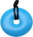 TrulyUnique Mom Donut Teething Pendant Necklace - Turquoise Blue [並行輸入品]