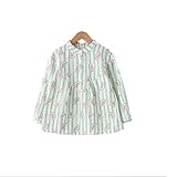 Mayababy 子供服 チュニック Ｔシャツ ベビー服 ガールズシャツ 女の子 トップス 女児 ブラウス 可愛い スイカ柄 長袖 綿麻 リンネル生地 フレア ゆったり 普段着 春夏秋 (100cm,