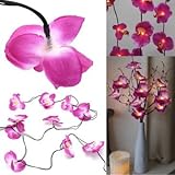 ライト&照明 – Powered LED Orchidフェアリー文字列ライト装飾 – Orchidaceous BloomスレッドイルミネーションBlossomストランドIlluminate Effl