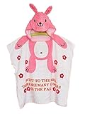 Tortor 1Bacha  フード付きキュートなキッズ ベビー バスタオル アニマルに大変身 コスプレ コスチューム 可愛い ベビータオル 1-5歳赤ちゃんに アヒル柄  出産祝い (ウサギ)