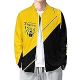 [ZentOy] タイガース ジャケット メンズ 春 カジュアル スタジャン おしゃれ 長袖 ゆったり かっこいい カジュアル 野球服 秋春冬 ジャンパー ウィンドブレーカー スポーツウェア アウター 大きいサイズ