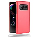 AQUOS R6 SH-51B ケース バンパー 耐衝撃 軽量型 アクオス R6 SH-M22 A101SH カバー バンパーケース アクオスR6 スマホカバー アクオスR6ケース アクオスR6カバー ハードケース AQUOSR6ケース AQUOSR6カバー AQUOSR6スマホケース 【GoKIGIoD】 レザー調 ハード スマホケース 指紋防止 携帯カバー ビジネス 磁石無し レトロ レッド