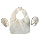 前田源商店 オーガニックコットン ベビー用品 スタイ&ミトンセット おさるさん