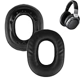 イヤーパッド For SONY MDR-HW700/MDR-HW700DS に対応 交換 用 ヘッドホンパッド 防止音漏れ防止 <1組 > なんしつ 高密度フォームRuiMi（プロテインレザー/ブラック）