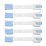 Jolieer 開閉禁止 ベビーセフティーロック 多目的ストッパー 引き出し・食器棚・冷蔵庫ロック (6個) (ホワイト+ブルー)