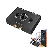 YFFSFDC 2-Way 双方向 RCA ステレオ オーディオ スイッチャーHiFi AV L/R サウンドチャンネル 1入力2出力 / 2入力1出力 DVD・ステレオスピーカー・CDプレーヤー対応 RCA ステレオセレクター ミュート ボタン付き プラグ アンド プレイ