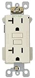 Leviton M7899-T 20 Amp, 125 Volt, Lev-Lok, SmartLockPRO, GFCI Receptacle, Commercial Grade, Light Al