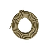 DLLM 丸ゴム 耐久 ゴムロープ アウトドア用 ゴム ゴム紐 コード 弾力紐 パラコード 弾性コード 弾力線 弾性ゴム 多目的 ロープ 靴紐 衣類 メモ帳ゴム テント 軽量 幅 2.5mm 5m巻無傷 カーキ