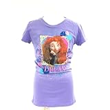 Disney ディズニー プリンセス メリダ きらきら 半袖Tシャツ 6/7才 パープル