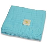 Fabric Plus 夢みるどうぶつえんガーゼケット そらいろゾウ 85×105cm 綿100% 日本製