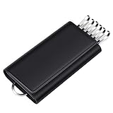 キーケース 牛革 本革 車 スマートキー 6連 4連可 多機能 メンズ カード型 コンパクト ...