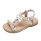 Kukiwa プリンセスシューズ 蝶結び真珠サンダル 子供靴 ガールズシューズ 超可愛い レジャー靴 女の子靴フォー プンセスシューズ 可愛い子供靴 子とも靴キッズューズ 滑り止め履き脱ぎやすい 演奏