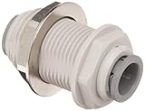 John Guest Acetal Copolymer Tube Fitting, Bulkhead Union, 1/2 Tube OD (Pack of 5) by John Guest