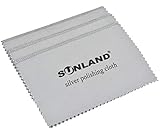 Sunland 4重設計 銀みがきクロス 貴金属磨き布 シルバークロス クリーニングクロス 3枚入りセット