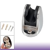 uxcell バスルームシルバートーンブラックダイヤ19ミリメートルハンドルシャワーヘッドホルダー