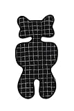 ベビーカーシート ベビーカークッション [ mela-B | メラビー] エアーライナー プレミアムライン (Charmant Grid - Black)