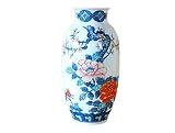 【有田焼】梅牡丹(小)花瓶(木箱入)