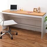 薄型 パソコンデスク ハイタイプ 奥行45 幅150 ナチュラル