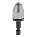 ノーブランド品　2個いり　1/4インチ　キーレスドリルチャック　六角シャンク　アダプタ　コンバータ　0.3-3.4mm　クイックチェンジ