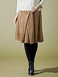 Angeliebe エンジェリーベ マタニティ スウェード 調 ラップ 風 ミディ 丈 スカート 妊婦服 アジャスター調節可 産前 産後 M キャメル