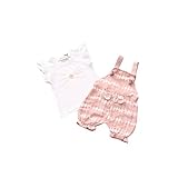 夏カバーオール かわいいＴシャツ 女の子の服 Pojour 1-6歳キッズ用 男女兼用 2セット 子供ギフト 綿 通気 ピンク(90cm)