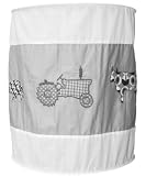 Taftan Tractor Farm Grey Lampshade Fabric by Taftan