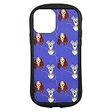 グルマンディーズ ディズニーキャラクター/iPhone12/12 Pro(6.1インチ)対応 ハイブリッドクリアケース レディ&トランプ DN-821A バイオレット