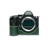 TP Original Nikon Z5II 専用 オープナブルタイプ ハンドメイド本革 ボディケース 互換 電池交換便利 底面開閉 ハンドメイド本革ハーフカメラケースバッグカバー (グリーン)
