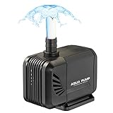 LEDGLE 45W水中ポンプ 循環ポンプ ミニポンプ 給水・排水ポンプ アクアリウム 水槽用 水族館給水 水槽水循環 静音 IPX8防水仕様 1.6m電源コード 流量3000L/H 揚程2.8m