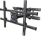 PERLESMITH テレビ壁掛け金具 37～75インチ対応 フルモーション式 耐荷重60kg tv壁掛け金具 かべかけ金具 テレビアーム ウォールマウント 前後＆左右&上下多角度調節 VESA600x400mm