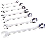 Powerbuilt 941207 SAE Reversible Ratcheting Wrench Set, 7 Pieces [並行輸入品]